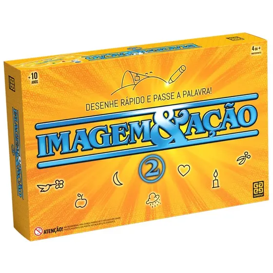 JOGO IMAGEM E AÇÃO 2 GROW BRINQUEDO MESA DIVERSÃO DESENHAR TABULEIRO PALAVRA ADVINHA PERGUNTA CARTAS