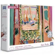 QUEBRA CABEÇA A JANELA ABERTA HENRI MATISSE 1000 PEÇAS TOYSTER PUZZLE OBRA DE ARTE PINTOR QUADRO COR