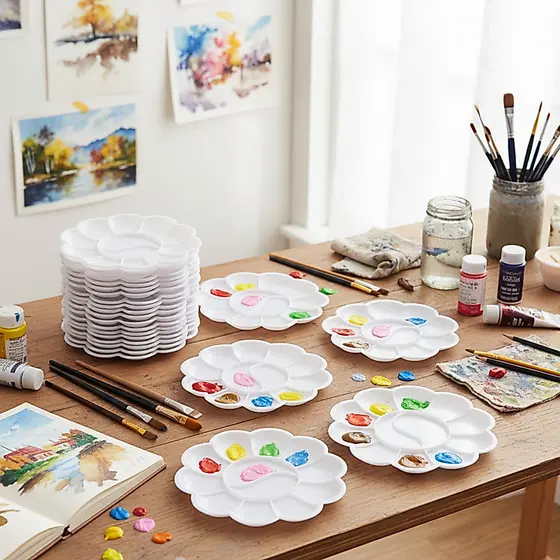 Paleta Godê Flor de Tinta Para Pinturas Artesanatos Escolar