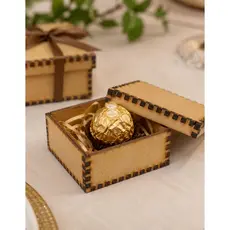 Kit 15 Caixas 7x7x3 cm Mdf Crú Lembrancinhas Casamento 0766