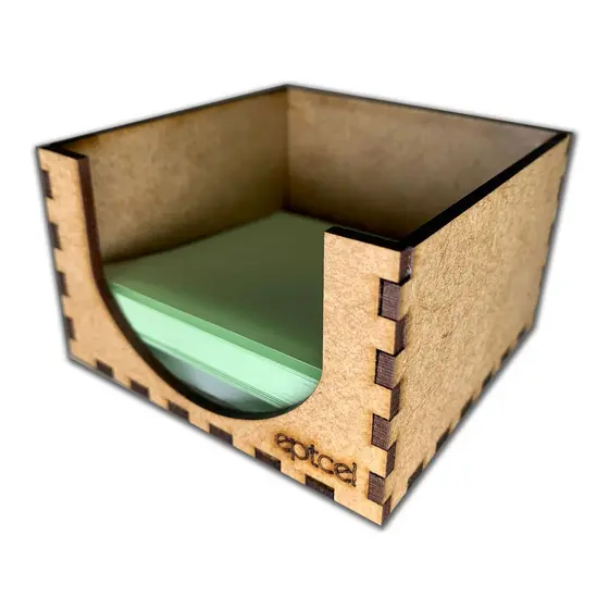 Kit 5 Porta Papel Mdf Cru Post-it 8,5x8,5 Cm 1358