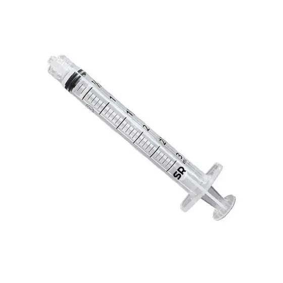 Seringa Descartável Luer Lock ou SLIP O DISP EM ESTOQUE 3 ml SR 100 unidades
