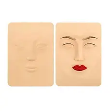 Pele Artificial 3d Em Silicone Treinamento De Micropigmentação Lábios Rosto Olhos