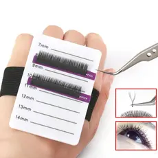 Placa De Mão com Velcro P/ Aplicação De Cílios Com Medidas