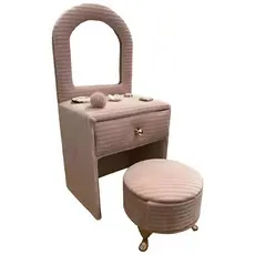 Porta-Joias Luxo em Formato de Penteadeira com Banqueta