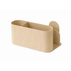 Organizador De Mesa Multifuncional Porta Canetas Escritório Moderno Bege
