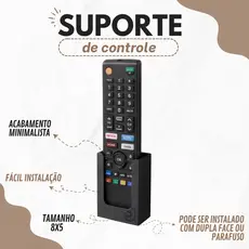 Suporte Para Controle Remoto Adesivo Fixação Parede Porta Objetos Multiuso Plastico Organizador