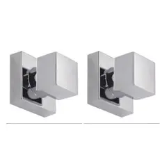 Kit com 2 Acabamentos para Registro Pressão e Gaveta 1/2 3/4 1" Quadrado Volante 24 mm em Metal