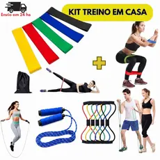Kit Treino em casa Mini Band Elástico Extensor Cross Tube Corda de Pular