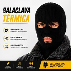Balaclava Motoqueiro Touca Ninja Frio Máscara Proteção Vento Esporte Térmica Unissex