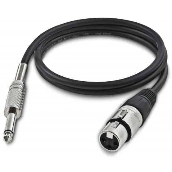 Cabo Para Microfone P10 Xlr Femea reforçado 3 metros pronta entrega