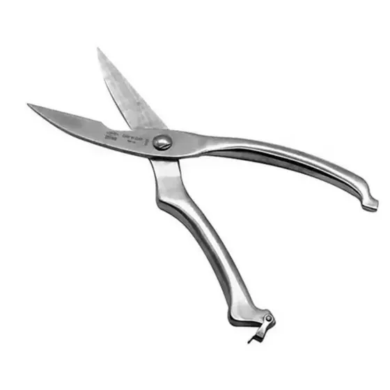 Kit Tesoura Profissional Inox 25cm Para Cortar e Trinchar Frango, Peixe e Carnes - Super Resistente
