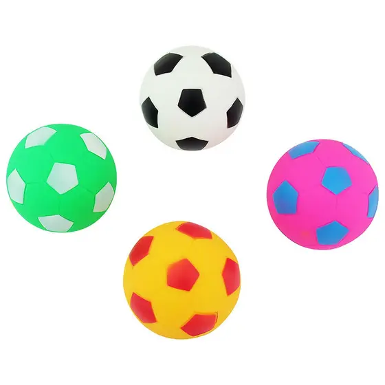 Kit 04 Bola 8cm Colorida C/ Som P/ Brincadeiras Divertidas do seu Cão e Aliviar o Stress