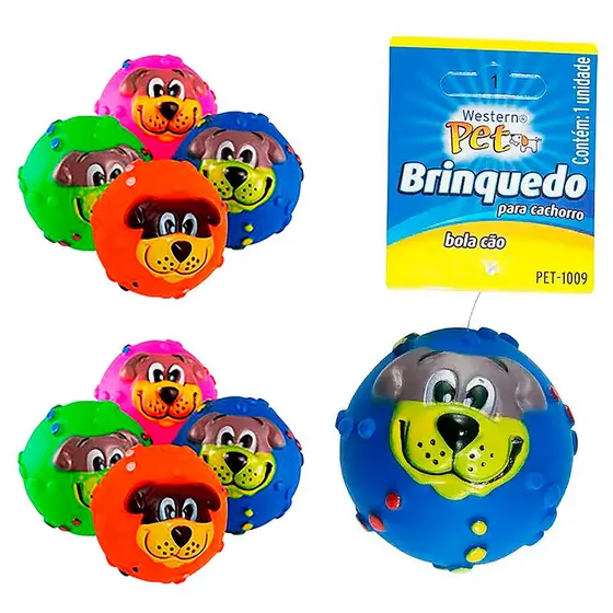 Kit de Bola Colorida Diâmetro de 80mm c/ Som p/ Cão: Brincar, Distrair, Interagir aliviando Stress