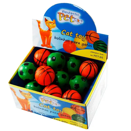 Kit 24 Bolinhas Coloridas em Latex para o Gatinho Brincar de Forma Divertida e Descontraida