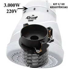 Kit 02 Resistência Pratimix 3200W 220V Norte Nordeste FAME Super Ducha Kibanho Evidence  Elegance