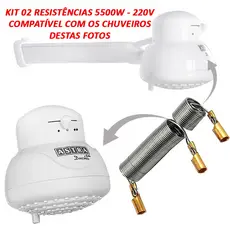 Resistência Astra Ducha Art Banho Divina Ducha Ducha Única Vita PMR Kit 2 Unidades