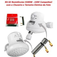 Resistência Torneira Vita Art Banho Divina Ducha 5500W 127V 220V PMR Kit 2 ou 4 Unidades