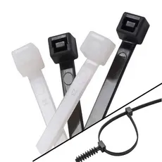 Abraçadeira de Nylon Engenharia 7,6x200 a 7,6x500 Melfi Autotravante Kit Atacado Enforca Gato