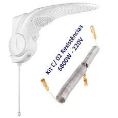 Kit Resistência PMR Duo Shower Lorenzetti 127V 5500W ou 220V 6800W Futura Eletrônica 4 ou 6 Peças