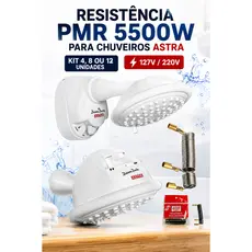 Resistência PMR Astra 5500W Vita Art Banho Divina Ducha Única Kit Atacado 127V 220V