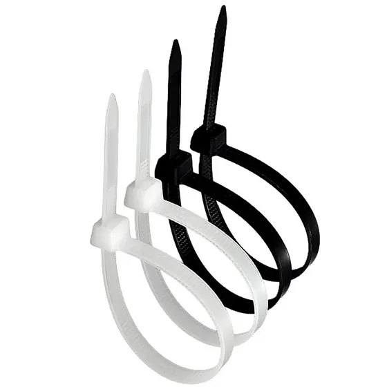 Abraçadeira Nylon 3,6mm Melfi Auto Travante Preta UV Branca Kit 500 Unidades