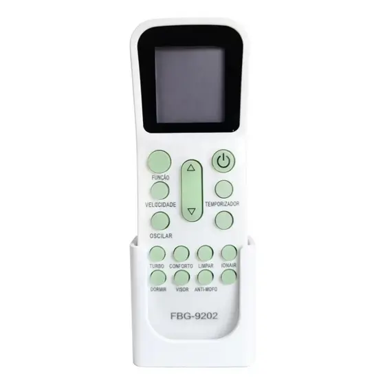 Suporte Base Porta Controle Encaixe Controle Elgin Fbg-9202 Ar Condicionado Suporte Parede Branco
