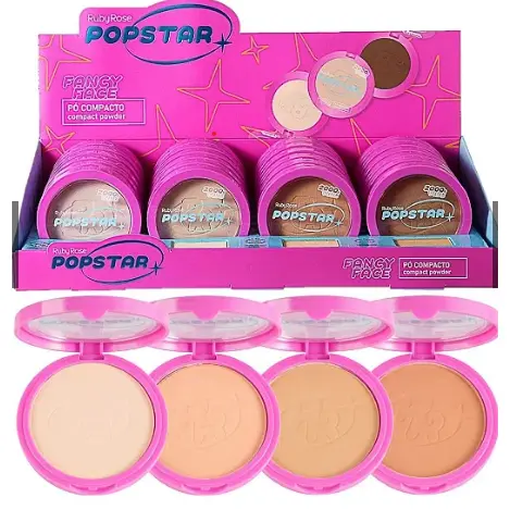Pó Compacto Fancy Face PopStar Ruby Rose Matte HB-M406 10g ( CORES SORTIDAS)