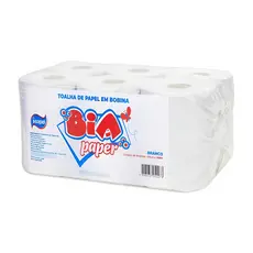 Papel Toalha Bobina Rolo 20x200 Folha Simples 6 Bobinas Banheiro Cozinha