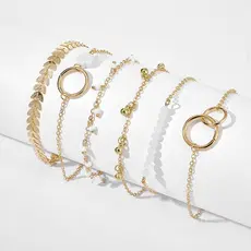 Pulseiras Femininas Douradas e Prateadas Delicadas Bijuterias