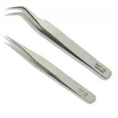 Kit 2 Pinças Para Alongamento De Cílios Fio a Fio