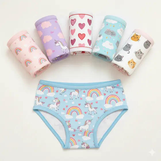 Kit Calcinha Infantil Criança em 100% Algodão Penteado 2 até 10 Anos