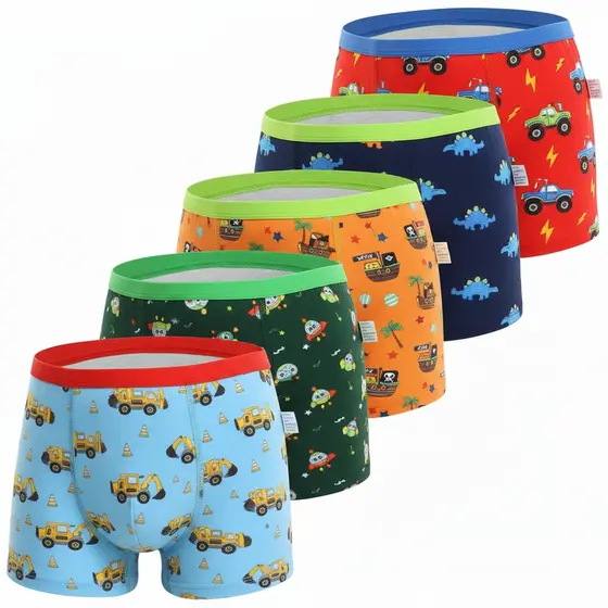 Kit Cueca Boxer Box Menino Microfibra Resistente Importada Infantil Criança Juvenil 0 até 10 anos Importada
