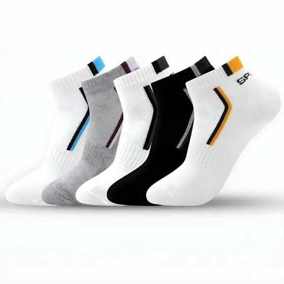 Meias Soquete Meia Masculina Resistente Sport Versátil Sortidas Coloridas Estampadas e Lisas 3, 6, 9 ou 12 Pares