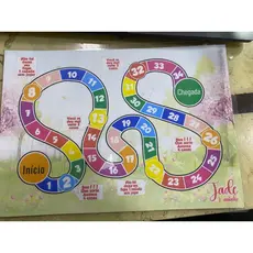 Jogo de Tabuleiro Personalizado para Festa Infantil – Lembrancinha Criativa + Pinos + Dado