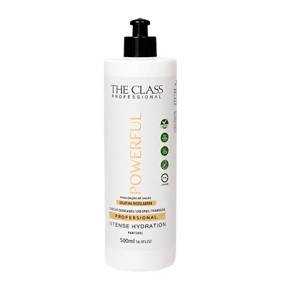 Gelatina para Cabelo Cacheado Crespos Modeladora 500 ML The Class Definição Hidratação não Resseca