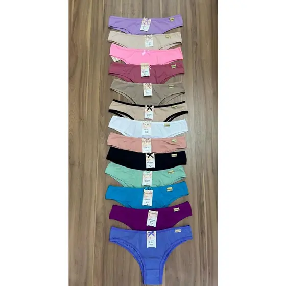 Kit de Calcinhas tanga conforto de poliamida