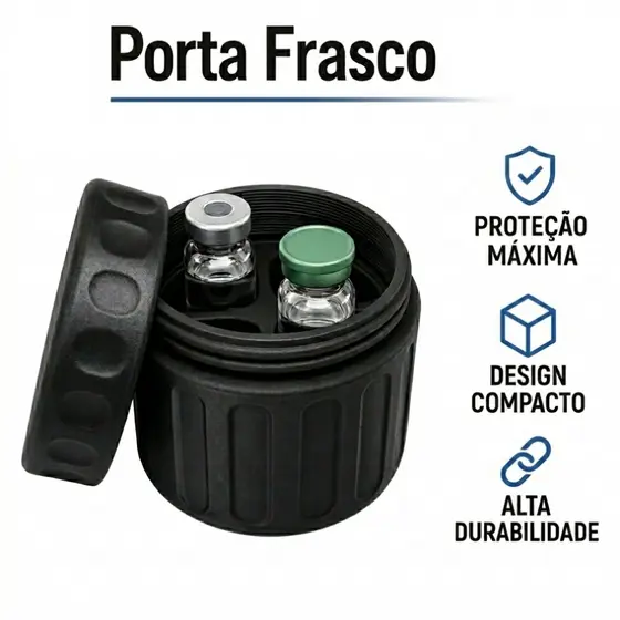 Organizador De Ampolas Insulina Estojo 4 portas   Organizador Case Rígido Vacinas Insulina Injeções