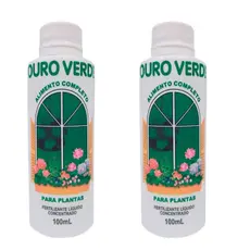 Kit 2 Un Adubo Ouro Verde Fertilizante Concentrado Para Plantas 100ml