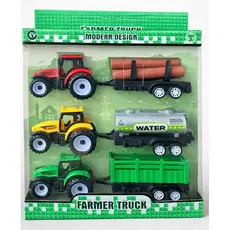Kit Com 3 Trator De Brinquedo Madeira, Água, Caçamba
