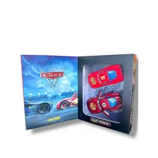 KIT PRESENTE 2 Carros de Ferro 13cm Com Som E Luz Fricção CARS