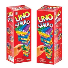 JOGO UNO STACKO DIVERSÃO ESTRATÉGIA 45 BLOCOS