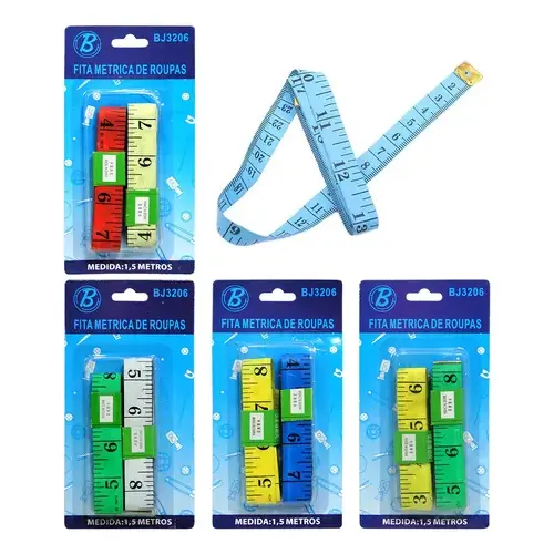 Kit 2 Fita Métrica 1,5 Mts Alfaiataria Régua Medição