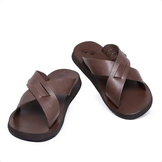 Sandália Chinelo Masculino de Couro Legitimo Confort Acabamento Premium Envio Imediato