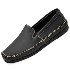 Sapato Sapatilha Mocassim Masculino de Couro Legítimo Antiestresse Ortopédico Envio Imediato