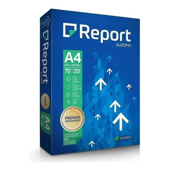 Papel Sulfite A4 Resma (500 Folhas 75g) - REPORT