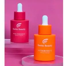 Kit Sérum Facial Swiss Beauty - Vitamina C Iluminadora + Rosa Mosqueta Regeneradora (30ml cada)