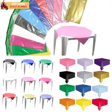 Kit 20 Toalhas De Mesa Lisa Plástica 80x80cm Para Aniversário Festa Casamento