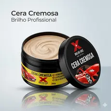 Cera Automotiva de Carnaúba Cremosa Brilho Espelhado Proteção Pintura Alto Rendimento