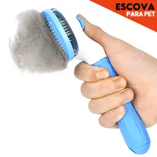 Escova Removedora Rasqueadeira Tira Pelos Mortos - Pet, Animais, Gato -SARA